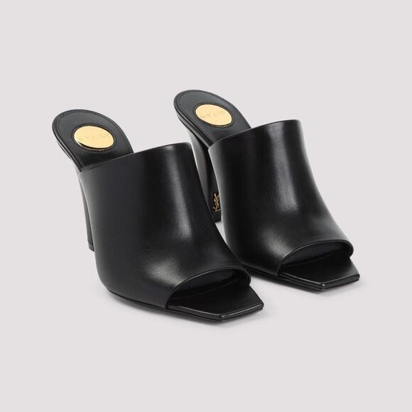 SAINT LAURENT Sculptural Heel Mule Women BLACK Pumps - Picture 3 of 5